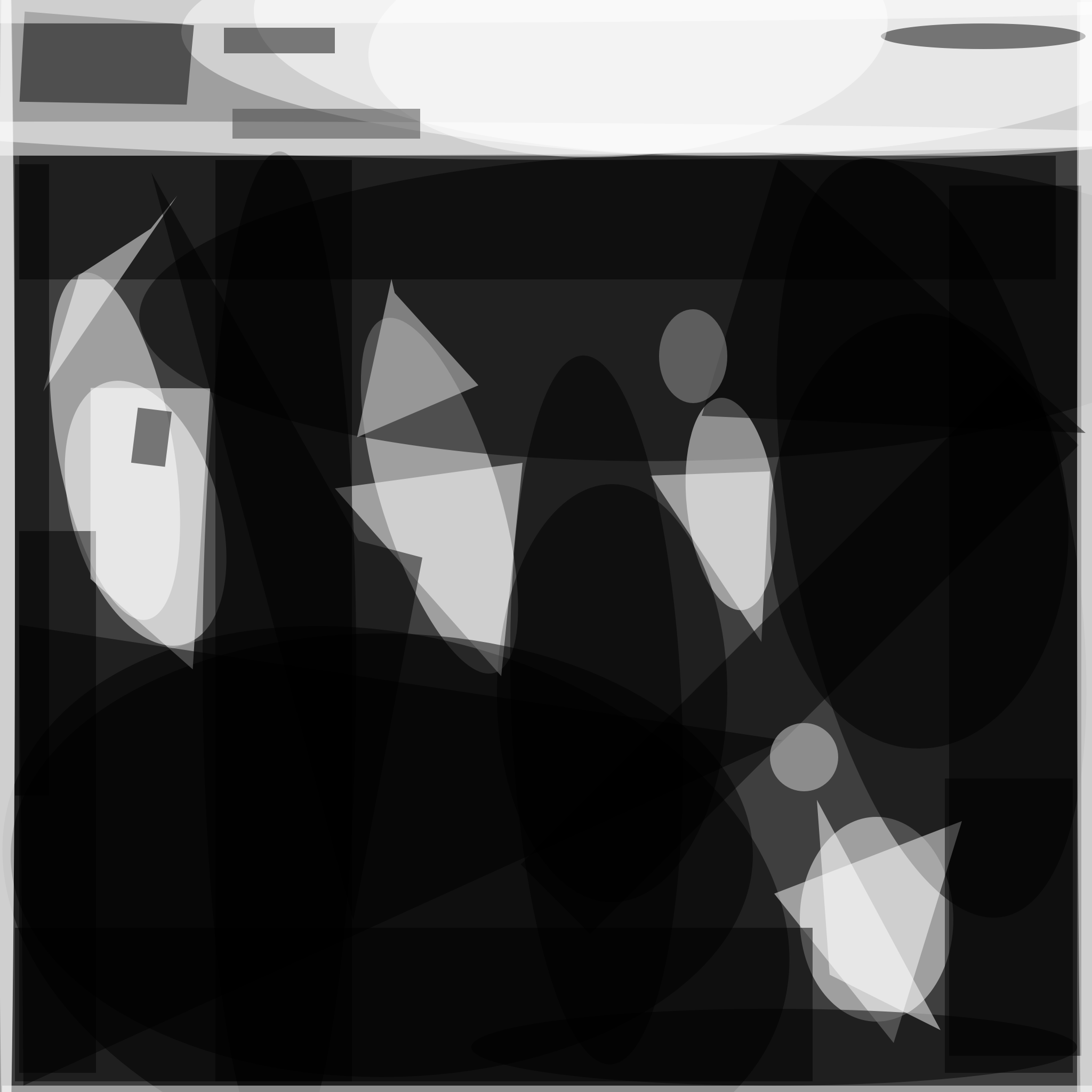 Artistic re-rendering of the With The Beatles album cover made of simple polygons.